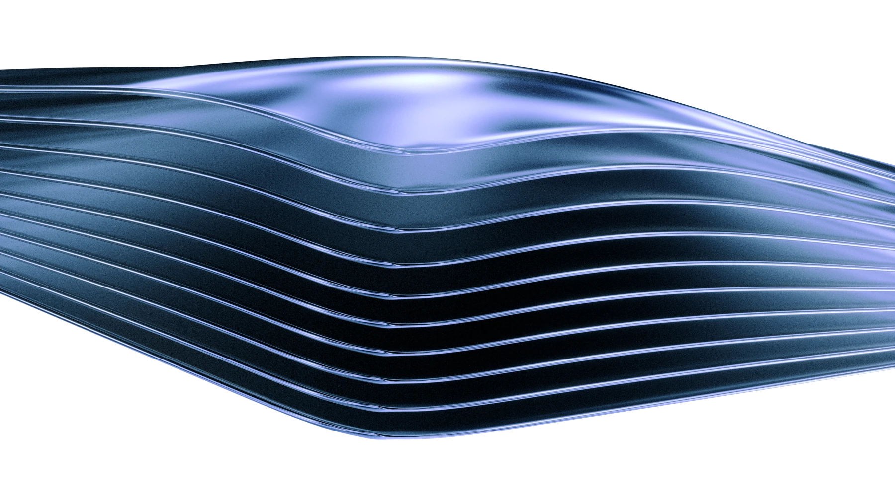 Layered blue glass wave