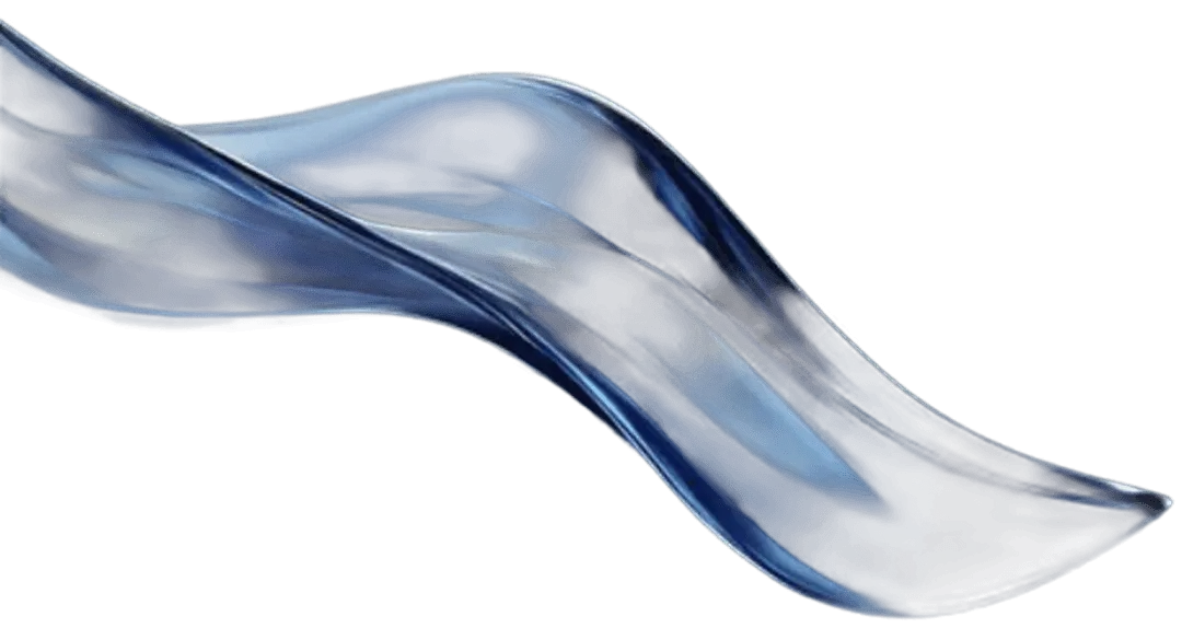 Flowing glass ribbon