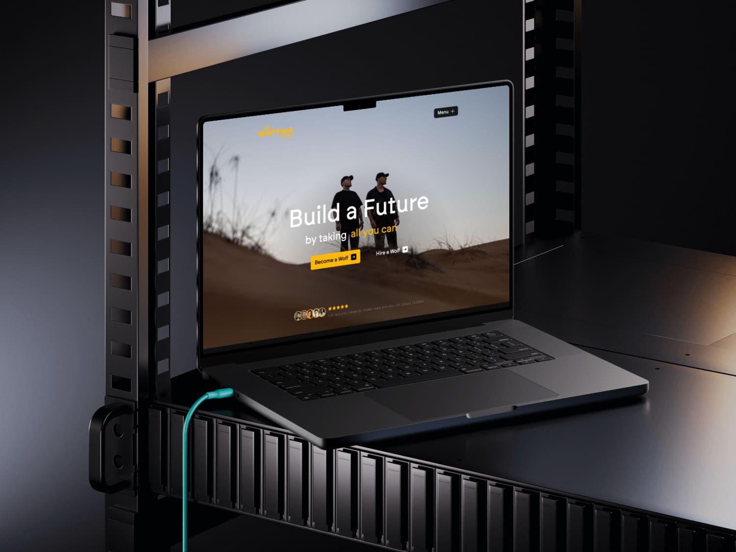 The Wolfpack Group website design in Amsterdam, made in Dubai.